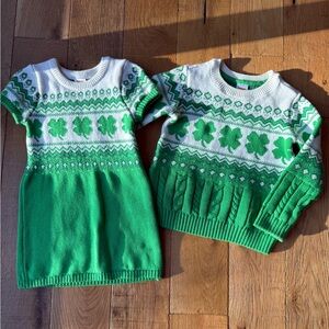 Gymboree Shamrock Sweater Dress & Sweater